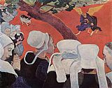 Jacobs fight with the angel by Paul Gauguin
